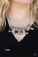 Load image into Gallery viewer, Paperweight “Celestial Royal” Silver Exclusive Necklace Earring Set
