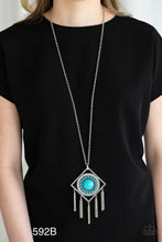 Load image into Gallery viewer, Paparazzi “Sandstone Solstice” - Blue Necklace Earring Set
