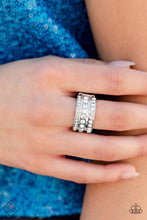 Load image into Gallery viewer, Paparazzi “Privileged Poise” White Stretch Ring
