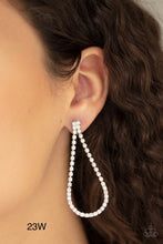 Load image into Gallery viewer, Paparazzi “Diamond Drops” White Post Earrings - Cindysblingboutique
