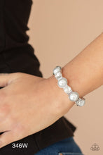 Load image into Gallery viewer, Paparazzi “Elegant Entertainment” White Stretch Bracelet
