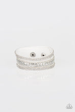 Load image into Gallery viewer, Paparazzi “Rollin in Rhinestones“ White Bracelet
