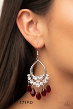 Load image into Gallery viewer, Paparazzi “Famous Fashionista” Red Dangle Earrings
