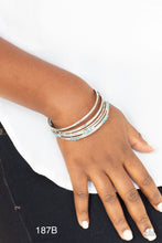 Load image into Gallery viewer, Paparazzi “Stackable Sparkle” Blue Bangle Bracelet Set

