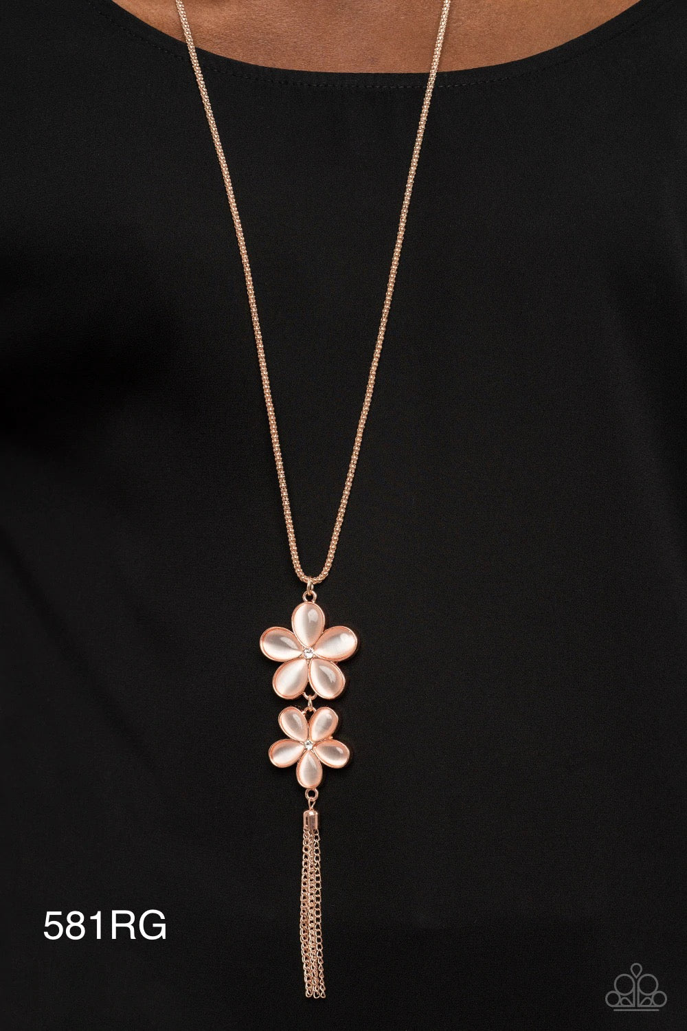 Paparazzi “Perennial Powerhouse” Rose Gold Necklace Earring Set  - Cindys Bling Boutique