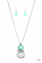Load image into Gallery viewer, Paparazzi “Finding Balance” Green Necklace Earring Set - CindysBlingBoutique
