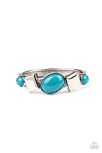 Load image into Gallery viewer, Paparazzi “Abstract Appeal” Blue - Hinged Bracelet

