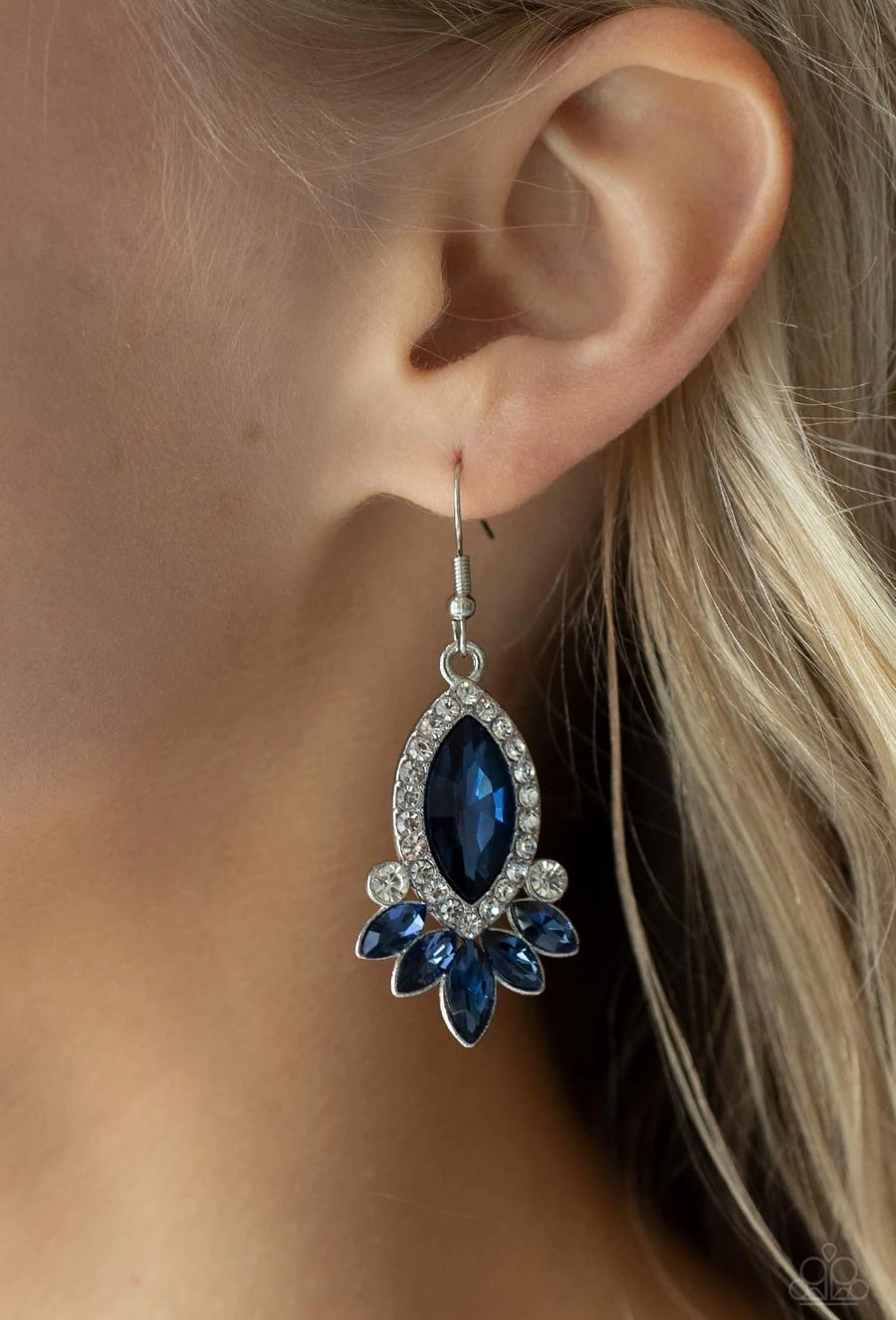 “Prismatic Parade” Blue Dangle Earrings