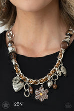 Load image into Gallery viewer, Paparazzi &quot;Charmed, I Am Sure&quot; Brown Necklace Earring Set
