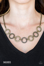 Load image into Gallery viewer, Paparazzi “Modern Day Madonna” Brass - Necklace Earring Set - Cindys Bling Boutique
