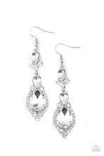 Load image into Gallery viewer, Paparazzi “Fully Flauntable” White Dangle Earrings - Cindys Bling Boutique

