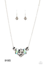 Load image into Gallery viewer, Paparazzi &quot;Lavishly Loaded&quot; Silver Necklace Earring  Set - Cindysblingboitique

