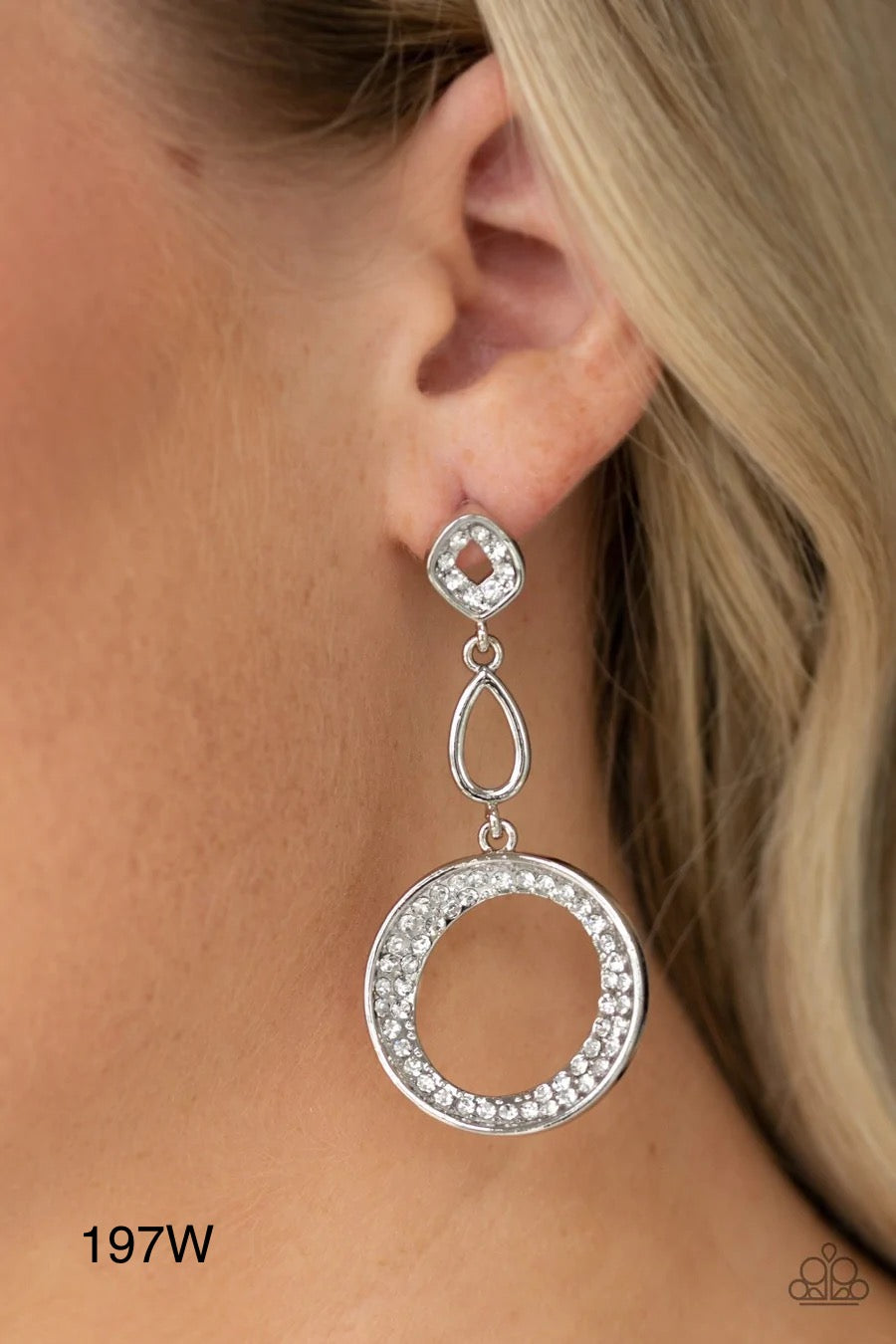 Paparazzi “On The Glamour Scene” White Post Earrings - Cindys Bling Boutique