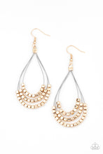 Load image into Gallery viewer, Paparazzi “Off The Blocks Shimmer” Gold Earrings - Cindys Bling Boutique
