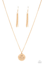 Load image into Gallery viewer, Paparazzi “Give Thanks” Gold Necklace Earring Set
