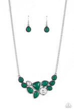 Load image into Gallery viewer, Paparazzi “Breathtaking Brilliance” Green Necklace Earring Set - CindysBlingBoutique

