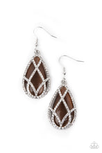 Load image into Gallery viewer, Paparazzi “Crawling With Couture” Brown Dangle Earrings - Cindysblingboutique
