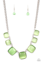 Load image into Gallery viewer, Paparazzi “Aura Allure” Green Necklace Earring Set - CindysBlingBoutique
