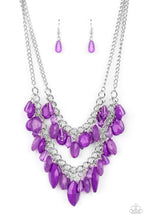 Load image into Gallery viewer, Paparazzi “Midsummer Mixer” Purple Necklace Earring Set - Cindysblingboutique
