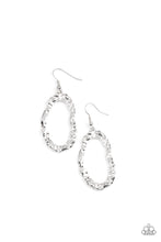 Load image into Gallery viewer, Paparazzi “ARTIFACT Checker” Silver - Dangle Earrings
