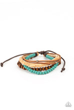 Load image into Gallery viewer, Paparazzi “STACK To Basics” - Blue Adjustable Urban Bracelet
