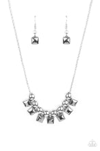 Load image into Gallery viewer, Paparazzi &quot;Graciously Audacious&quot; Silver Necklace Earring Set
