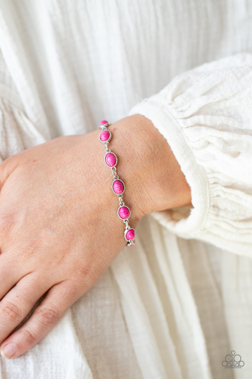Paparazzi “Desert Day Trip” Pink Adjustable Clasp Bracelet