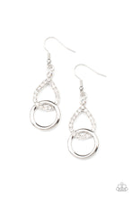 Load image into Gallery viewer, Paparazzi “Red Carpet Couture” White Dangle Earrings
