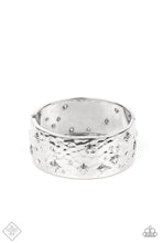 Load image into Gallery viewer, Paparazzi “Across the Constellations” White Hinged Bracelet
