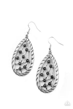 Load image into Gallery viewer, Paparazzi “Industrial Incandescence” Black Dangle Earrings
