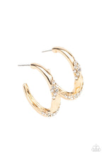 Load image into Gallery viewer, Subliminal Shimmer Gold Hoop Earrings

