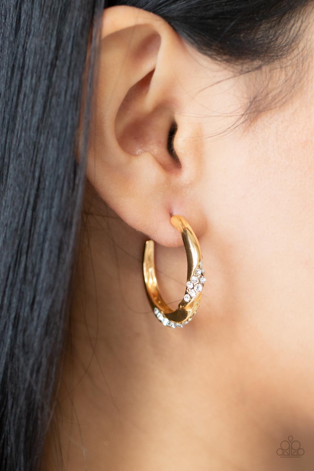 Subliminal Shimmer Gold Hoop Earrings