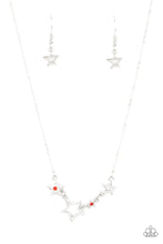 Load image into Gallery viewer, Paparazzi “Proudly Patriotic” Red Necklace Earring Set
