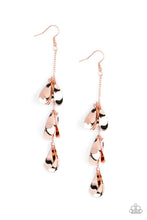 Load image into Gallery viewer, Paparazzi “Arrival CHIME”Copper Dangle Earrings - CindysBlingBoutique

