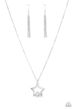 Load image into Gallery viewer, Paparazzi “Starry Fireworks” - White Necklace Earrings Set

