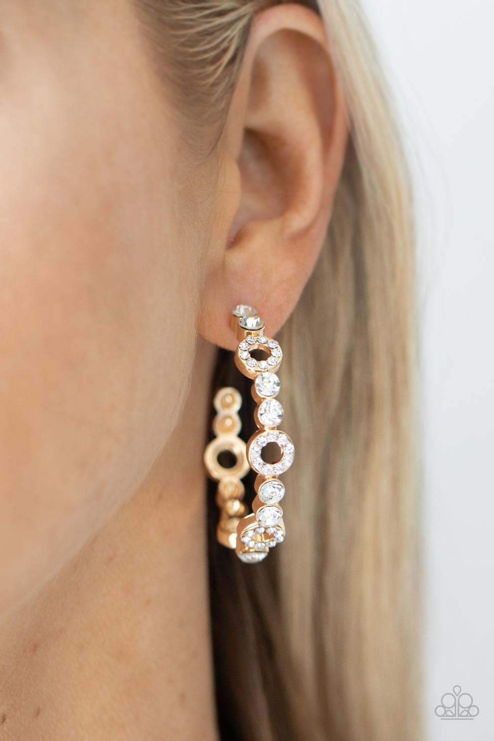 Swoon-Worthy Sparkle Gold Hoop Earrings