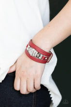 Load image into Gallery viewer, Paparazzi “Ultra Urban” - Red Leather Bracelet
