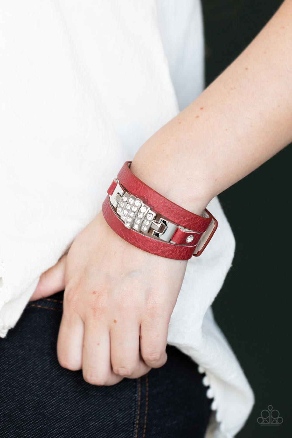 Paparazzi “Ultra Urban” - Red Leather Bracelet