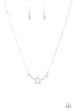 Load image into Gallery viewer, United We Sparkle White Necklace Earring Set
