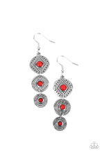 Load image into Gallery viewer, Paparazzi “Totem Temptress” Red Dangle Earrings
