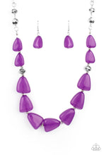 Load image into Gallery viewer, Paparazzi “Tenaciously Tangy” Purple Necklace Earring Set - Cindys Bling Boutique
