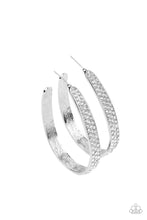 Load image into Gallery viewer, Paparazzi “Bossy and Glossy” White - Hoop Earrings

