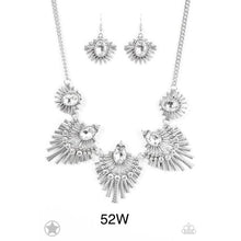 Load image into Gallery viewer, Paparazzi “Miss You-niverse” White Necklace Earring Set
