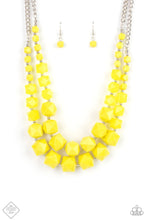 Load image into Gallery viewer, Summer Excursion Yellow Necklace Earring Set - Cindys Bling Boutique
