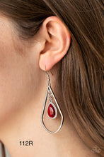 Load image into Gallery viewer, Paparazzi “Ethereal Elegance” Red - Dangle Earrings
