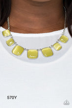 Load image into Gallery viewer, Paparazzi “Aura Allure” Yellow - Necklace Earring Set
