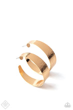 Load image into Gallery viewer, Paparazzi “Curve Crushin” Hoop Gold Earrings
