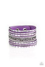 Load image into Gallery viewer, Paparazzi “Rhinestone Rumble” Purple Bracelet
