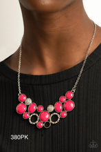 Load image into Gallery viewer, Paparazzi “Extra Eloquent” Pink Necklace Earring Set

