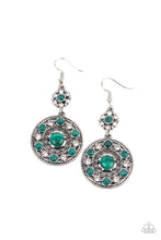 Load image into Gallery viewer, Paparazzi “Party at My PALACE” Green Dangle Earrings - Cindysblingboutique
